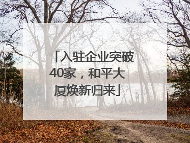 入驻企业突破40家，和平大厦焕新归来